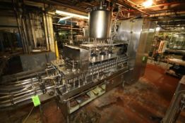 Cherry Burrell 2-Lane Carton Filler, Model Q7, S/N 4174, 4-Lane Design includes Filler Bowl,