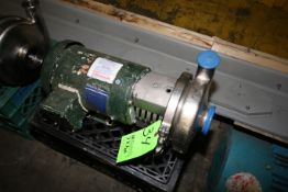 Ampco 1-1/2 hp Centrifugal Pump, Model AC216MD5-CC-S, S/N CC69238-1-1 with 3" x 1-1/2" Clamp Type