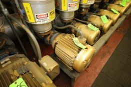 Baldor Reliance 15 hp Circulating Pumps, Frame #254JM, Cat #EJMM2394T, 3525 RPM, 230/460 V, 3