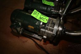 WCB 5 hp Centrifugal Pump, Model C18, S/N 416338-06 with 2-1/2" x 1" Clamp Type S/S Head and 1750