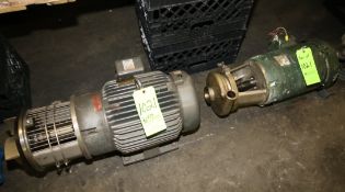 (2) WCB 5 hp and 15 hp Centrifugal Pumps, 1760 RPM Motor, 208-230/460 V (NOTE: (1) Missing Cover