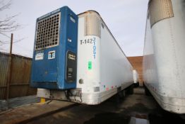 1996 Wabash 45 ft. Tandem Axle Semi-Trailer, VIN #1JJE452E8TL323092 with Roll-Up Rear Door and