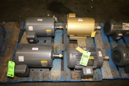 New Baldor Motors, includes (2) 25 hp, Frame 256T with 3510 RPM and 3500 RPM, 230/460 V and 200