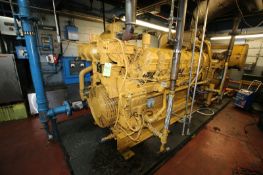 Caterpillar 16-Cylinder All Natural Gas Generator, Model G3516, 956 KVA, 765 KW, 60 hz, 480 V,