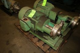Tri-Clover 30 hp Centrifugal Pump with 3" x 1-1/2" Clamp Type S/S Head and 3535 RPM Motor, 200/230/