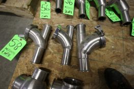 Like New 2" & 2-1/2" Clamp Type Check Valves.***Located in Brown Storage Building