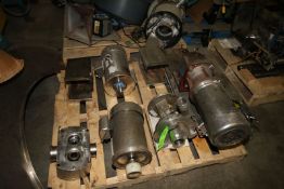 Pallet of Assorted Pump Components. Includes (2) S/S Pump Heads. (1)AMPCO 3" x 2" S/S Clamp Type