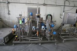 NEW (Never Installed) Boccard Fruit Blending Skid. Includes SPX 2-1/2" Inline Static Mixer, (14) GEA