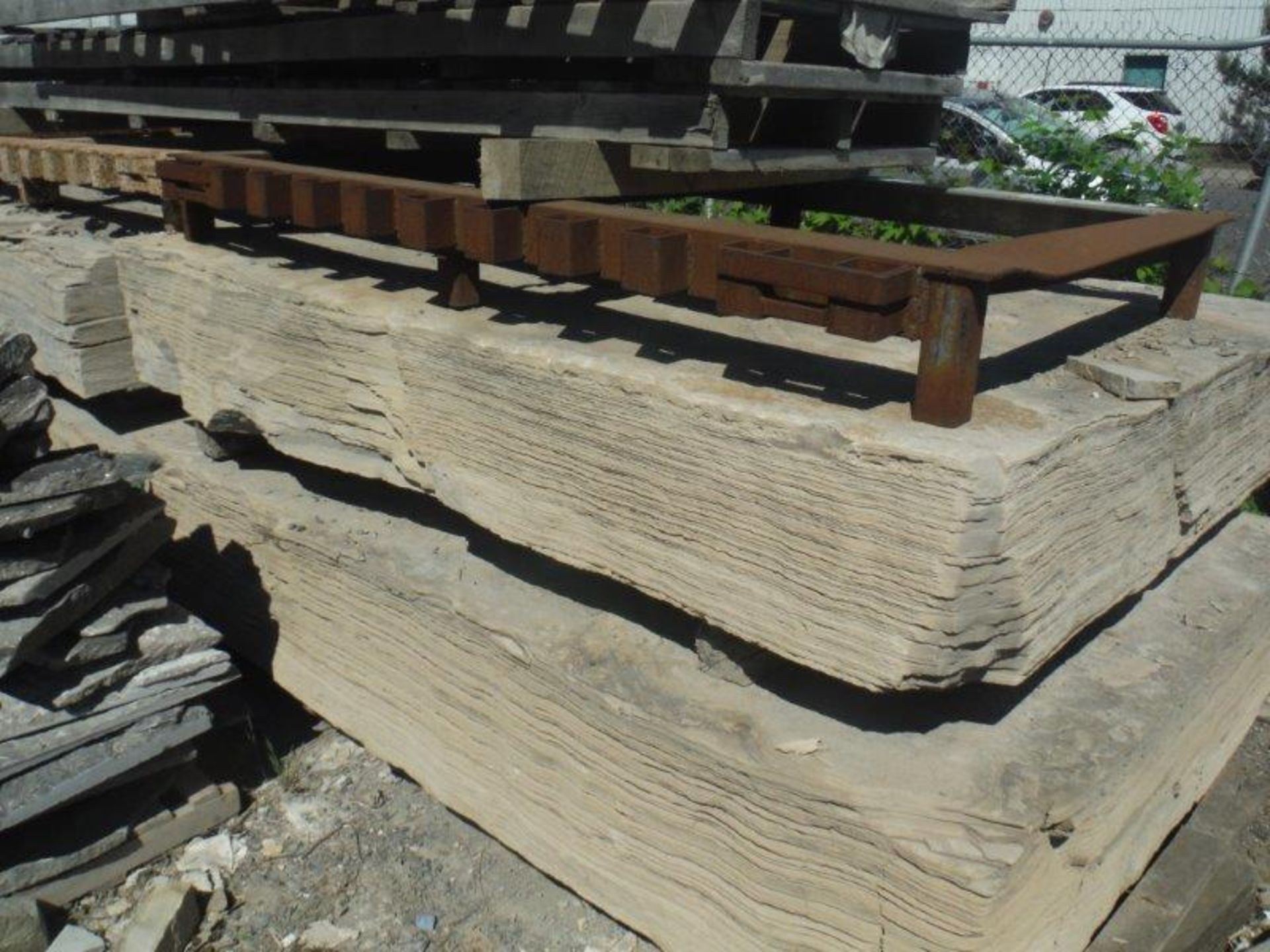 PALLETS OF STONE SLAB SHEETS, APPROX: 5 FT X 7 FT (EXTERIOR)