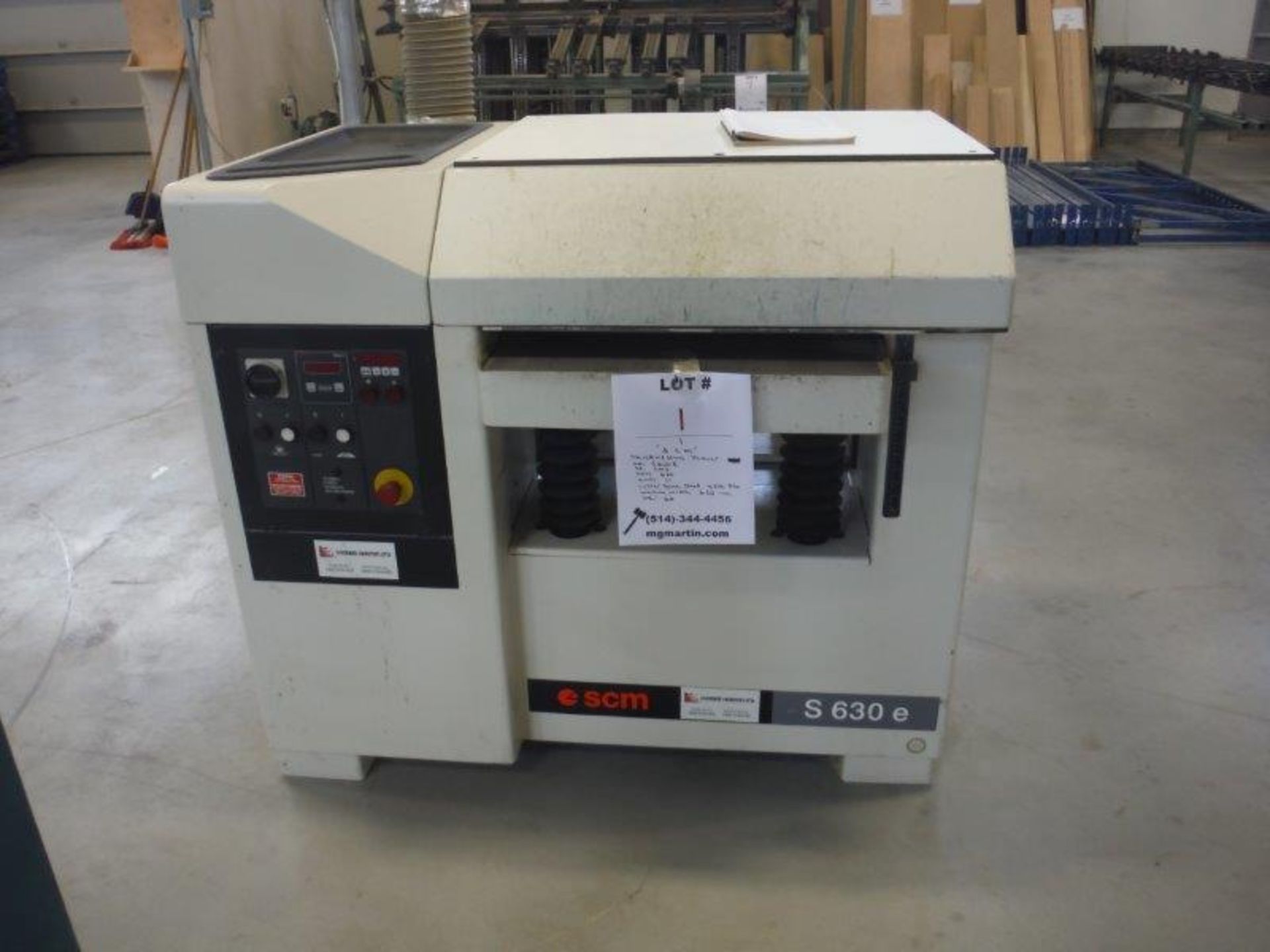 "SCM" PLANER, MODEL S630E, 21003, 600volts, 11 amps, 60Hz, 4500rpm, width: 630mm