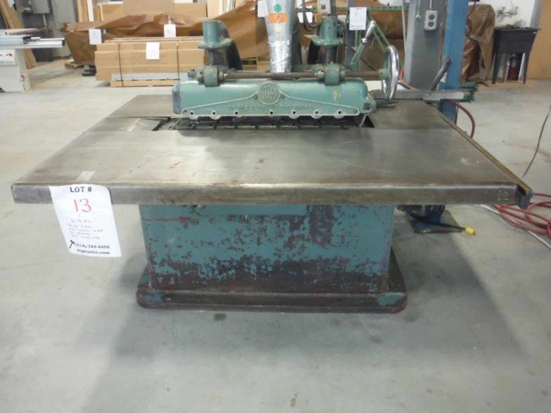 "DIEHL" RIP SAW, DUAL MOTORS 3HP, 16'' opening, 550 volts