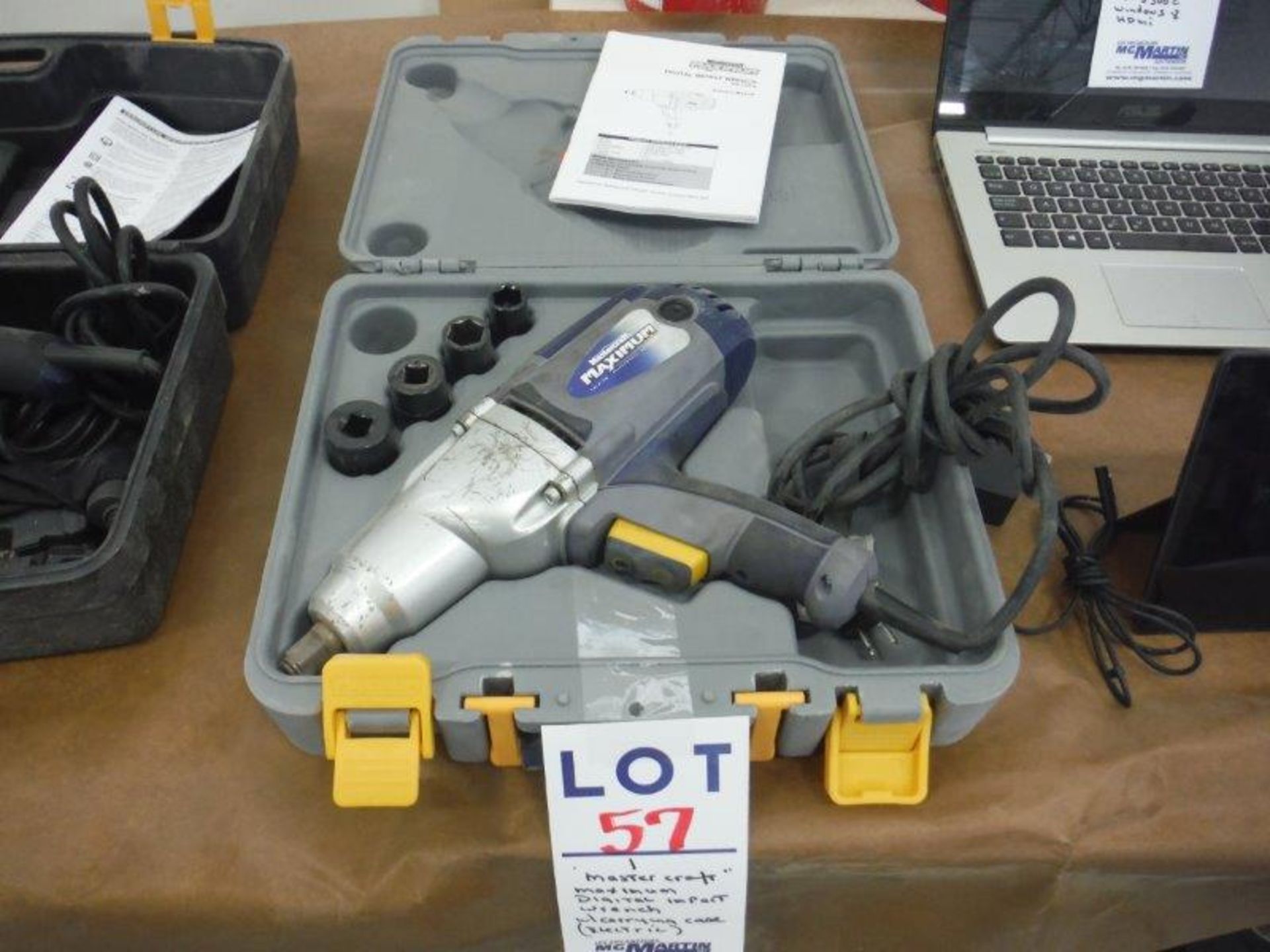 "MASTERCRAFT" ELECTRIC IMPACT WRENCH, C/W CARRYING CASE