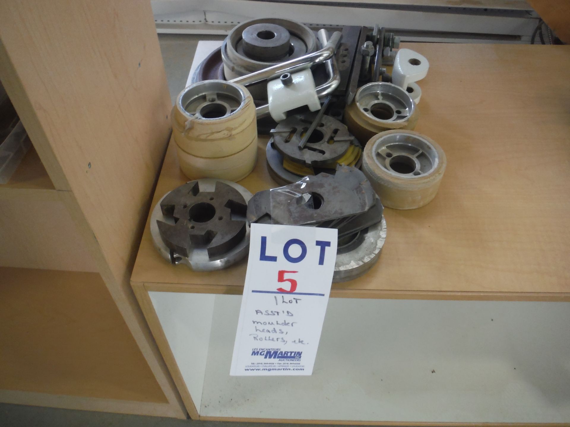 ASSORTED MOULDER HEADS, ROLLERS, ETC…