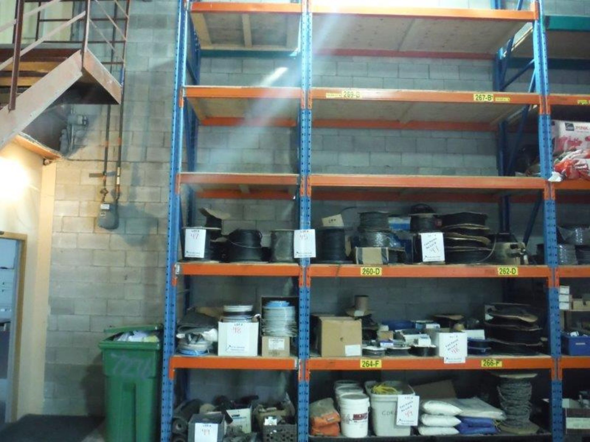 INDUSTRIAL PALLET RACKS (NO CONTENTS) 2 SECTIONS 96"x42"x16FT. H - (NO CONTENTS)