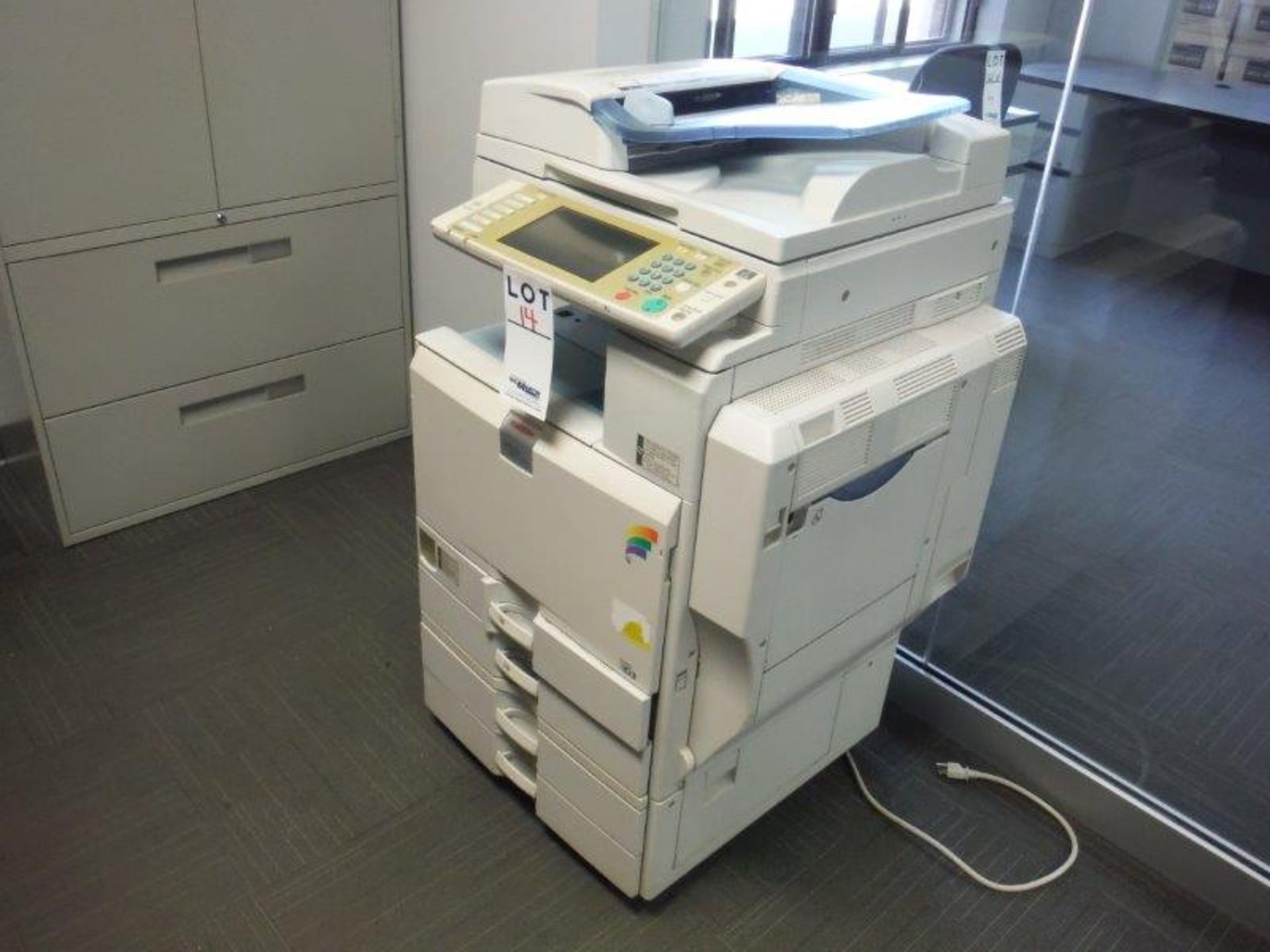 "RICOH" COLOR PHOTOCOPIER w/ 4 PAPER TRAYS # AFICO MPC4500 - Image 4 of 6