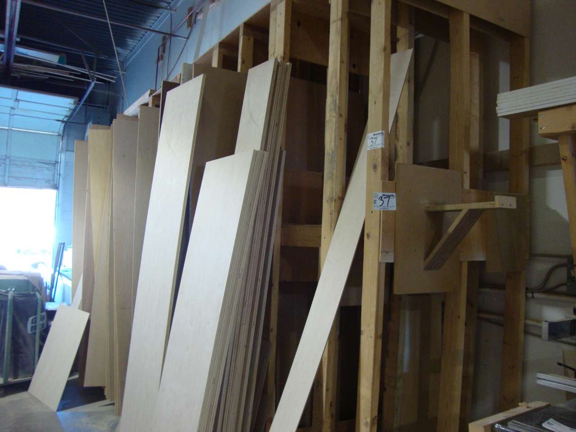 Large lot of assorted wood sheet material