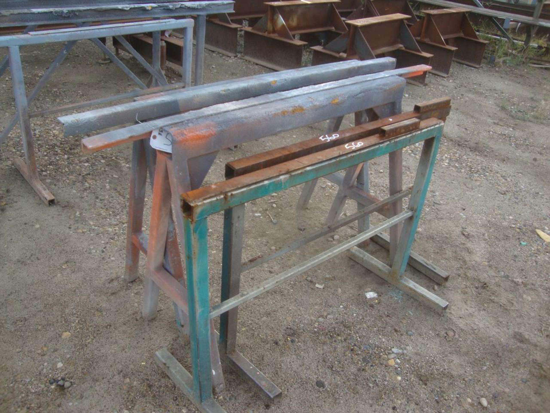 Lot of Steel saw horses