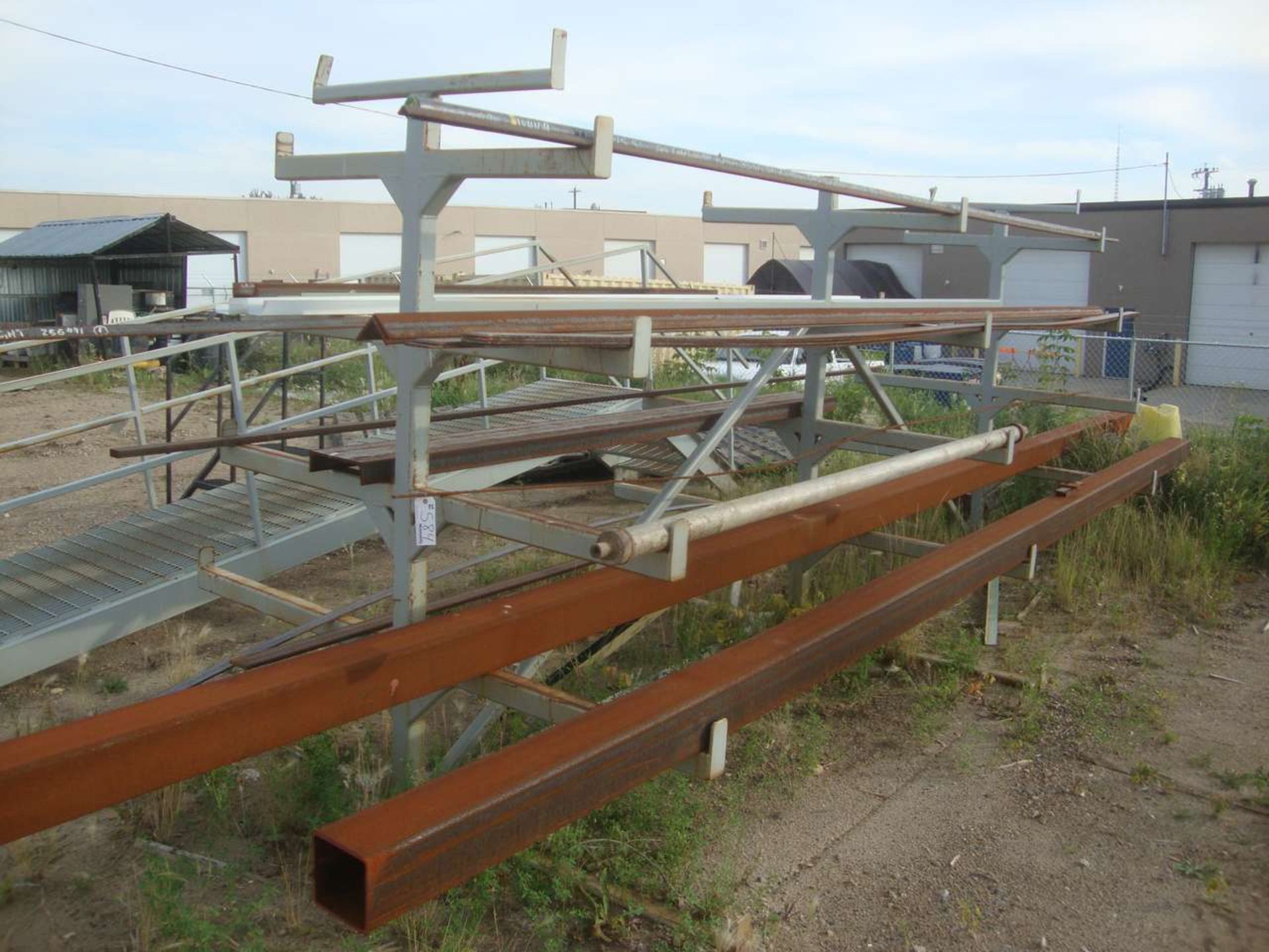 Steel rack and contents
