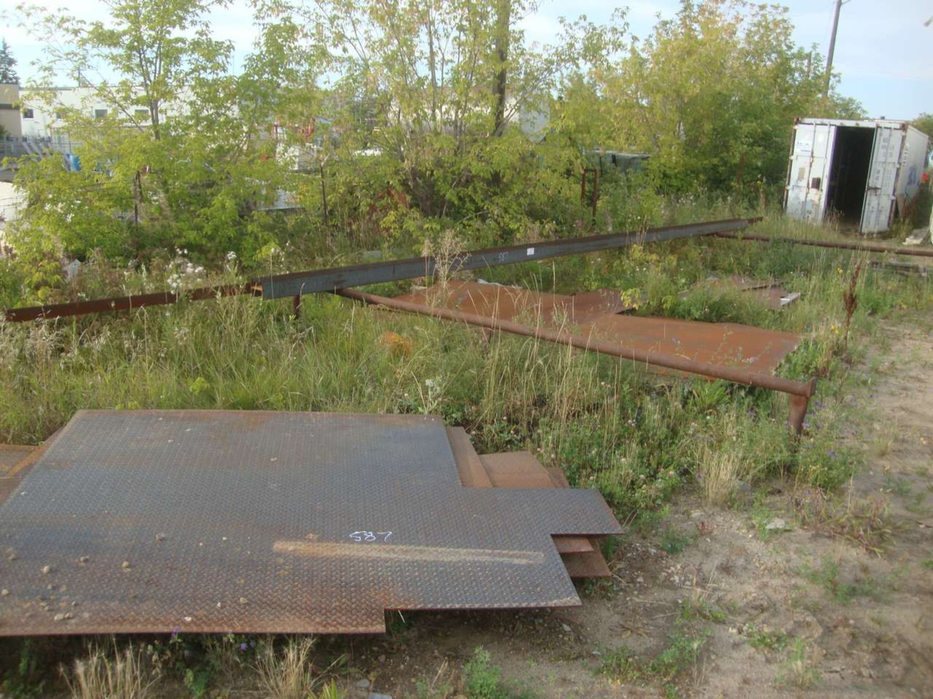 Lot of marked steel plate,