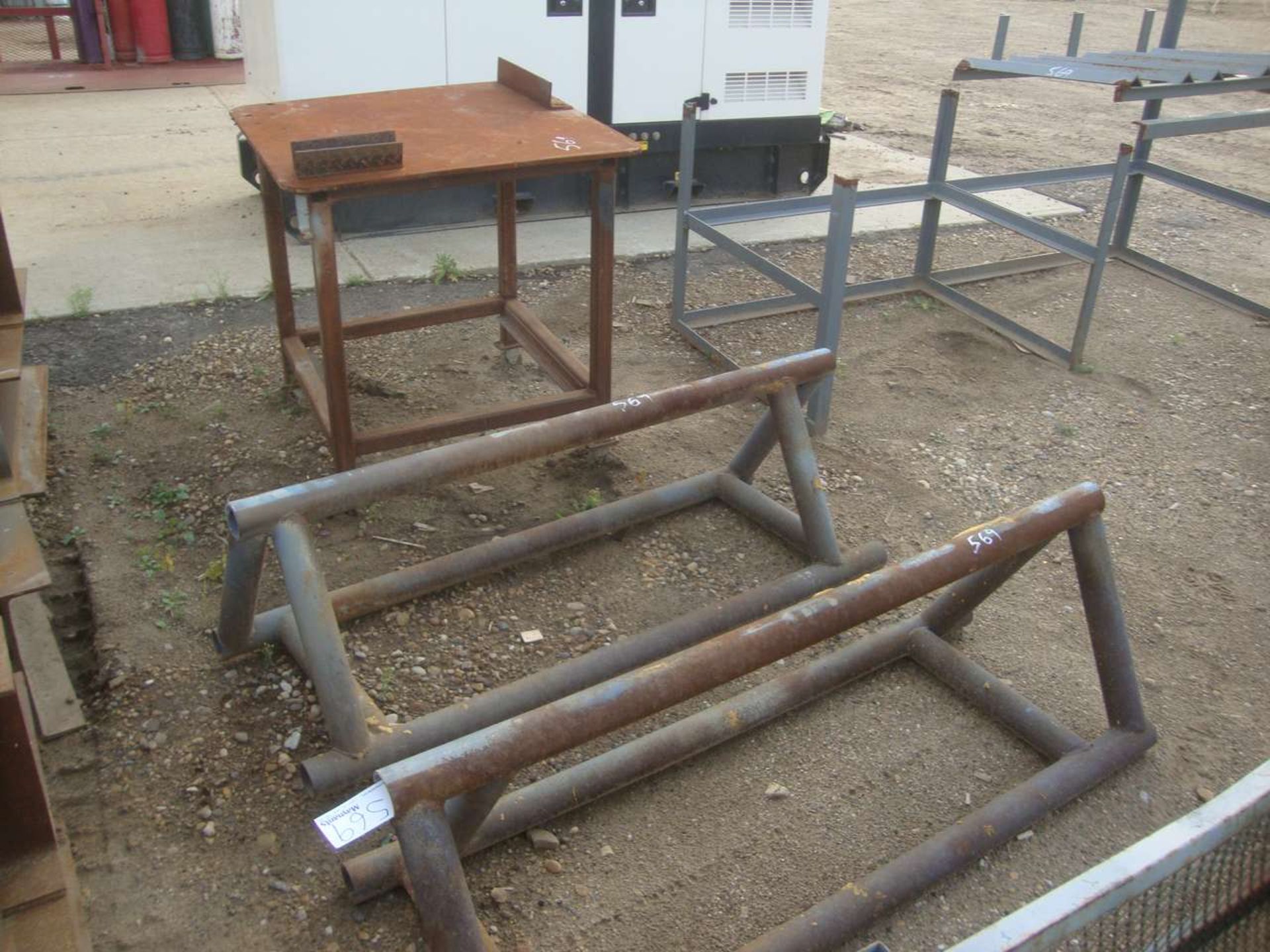 Steel table and stands