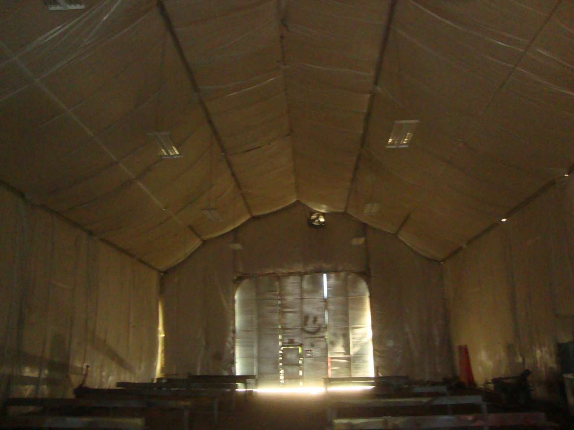 Warner Shelter Systems 90' x 45' w Clear span aluminum frame insulated building, - Image 2 of 2