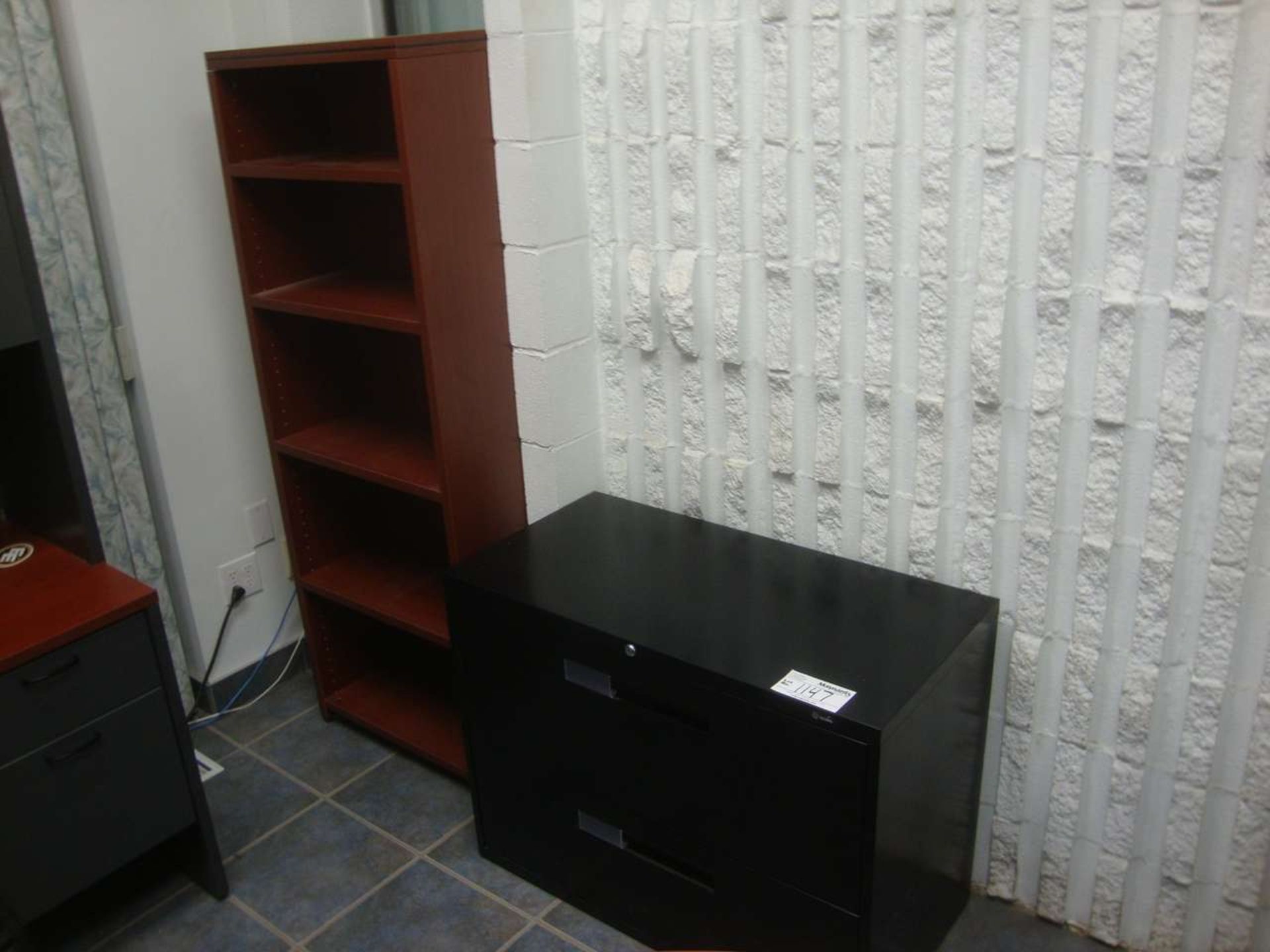 File cabinet and bookcase