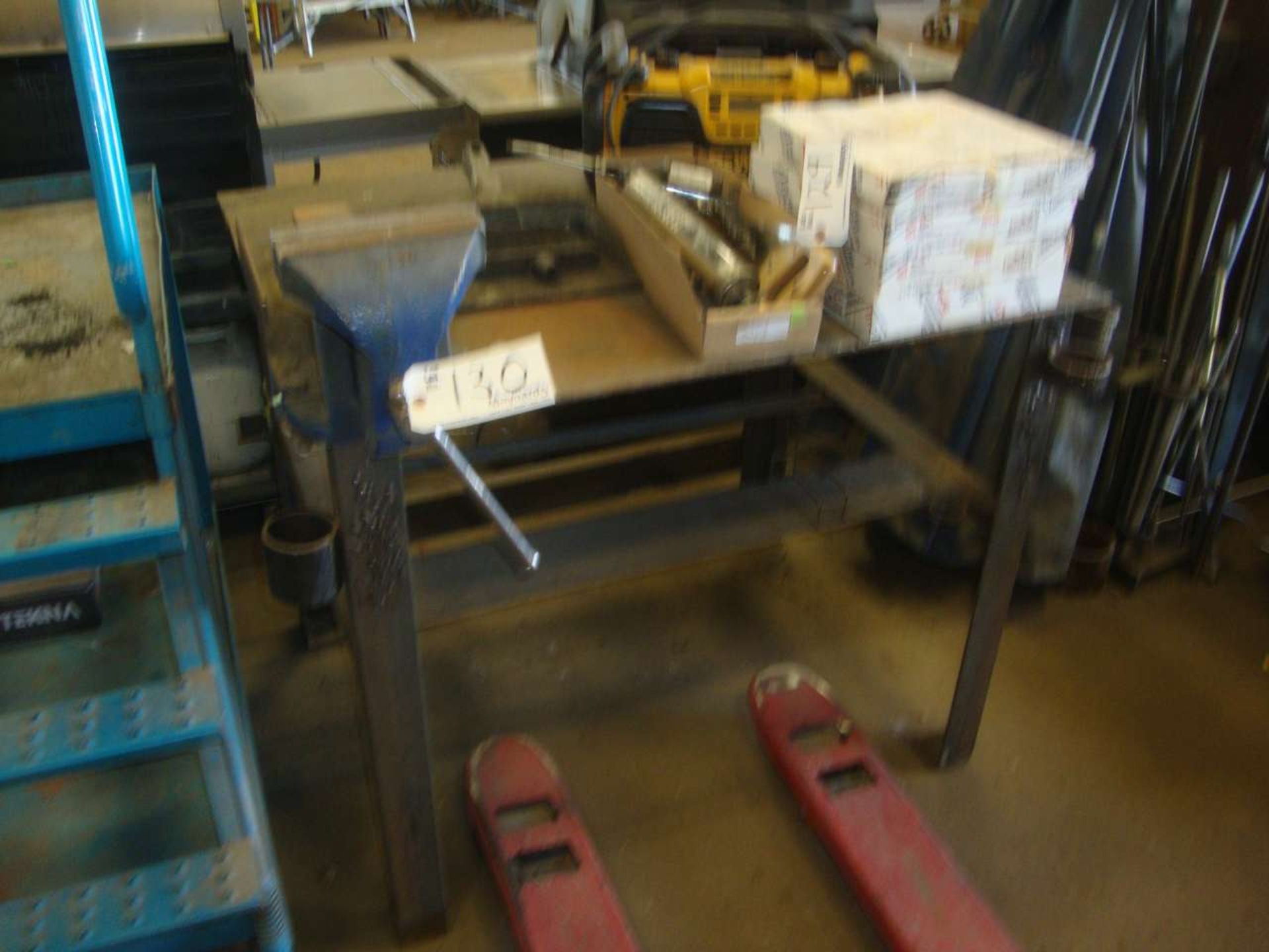 Record 8" Vise and steel bench