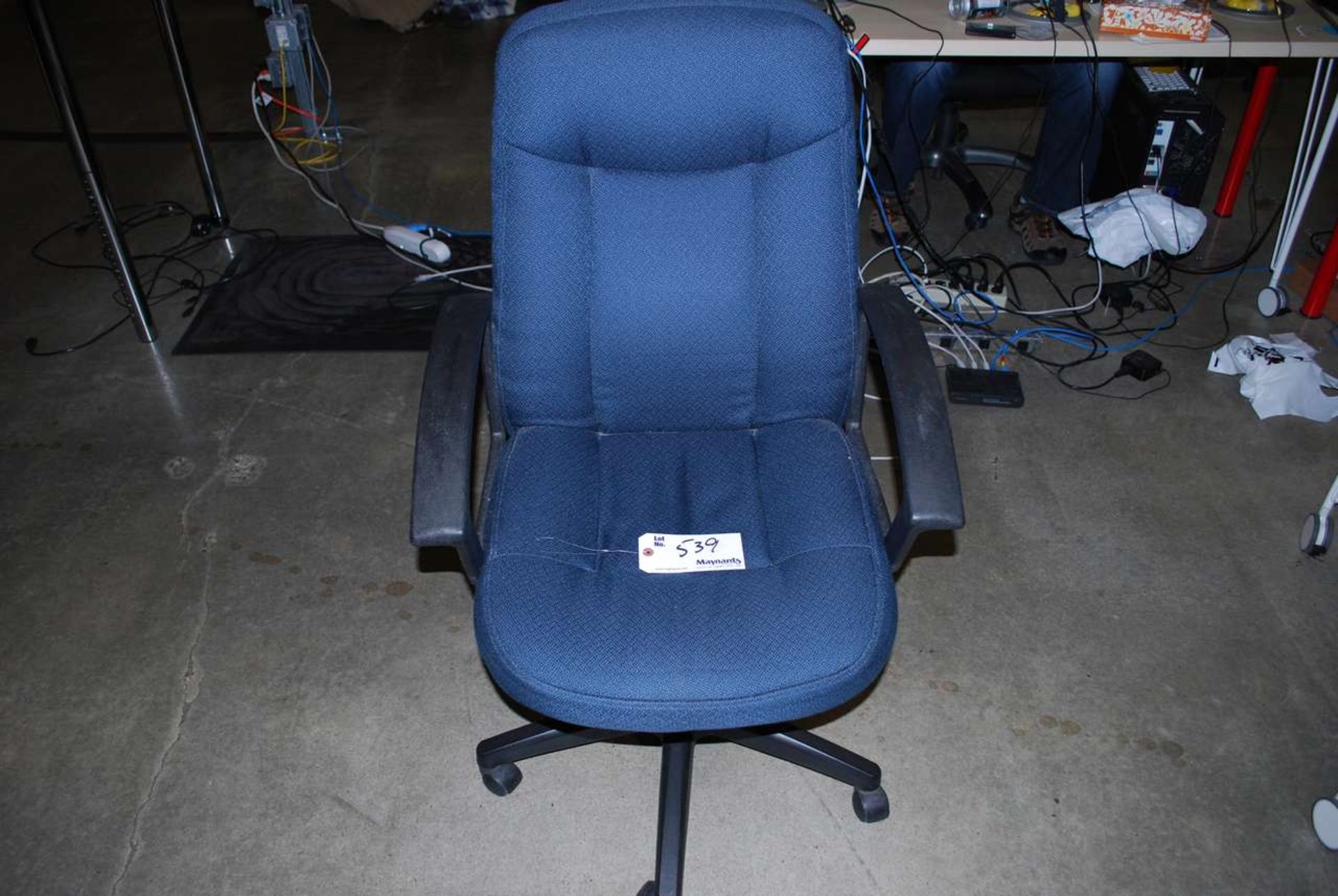 Blue manager arm chair