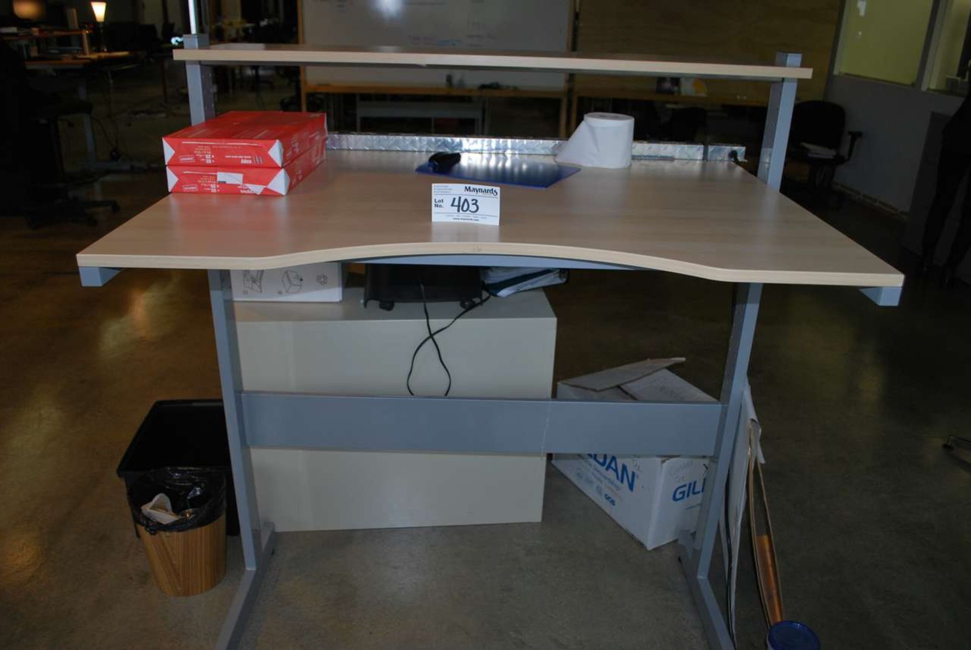 Light Maple multi level 4' desk