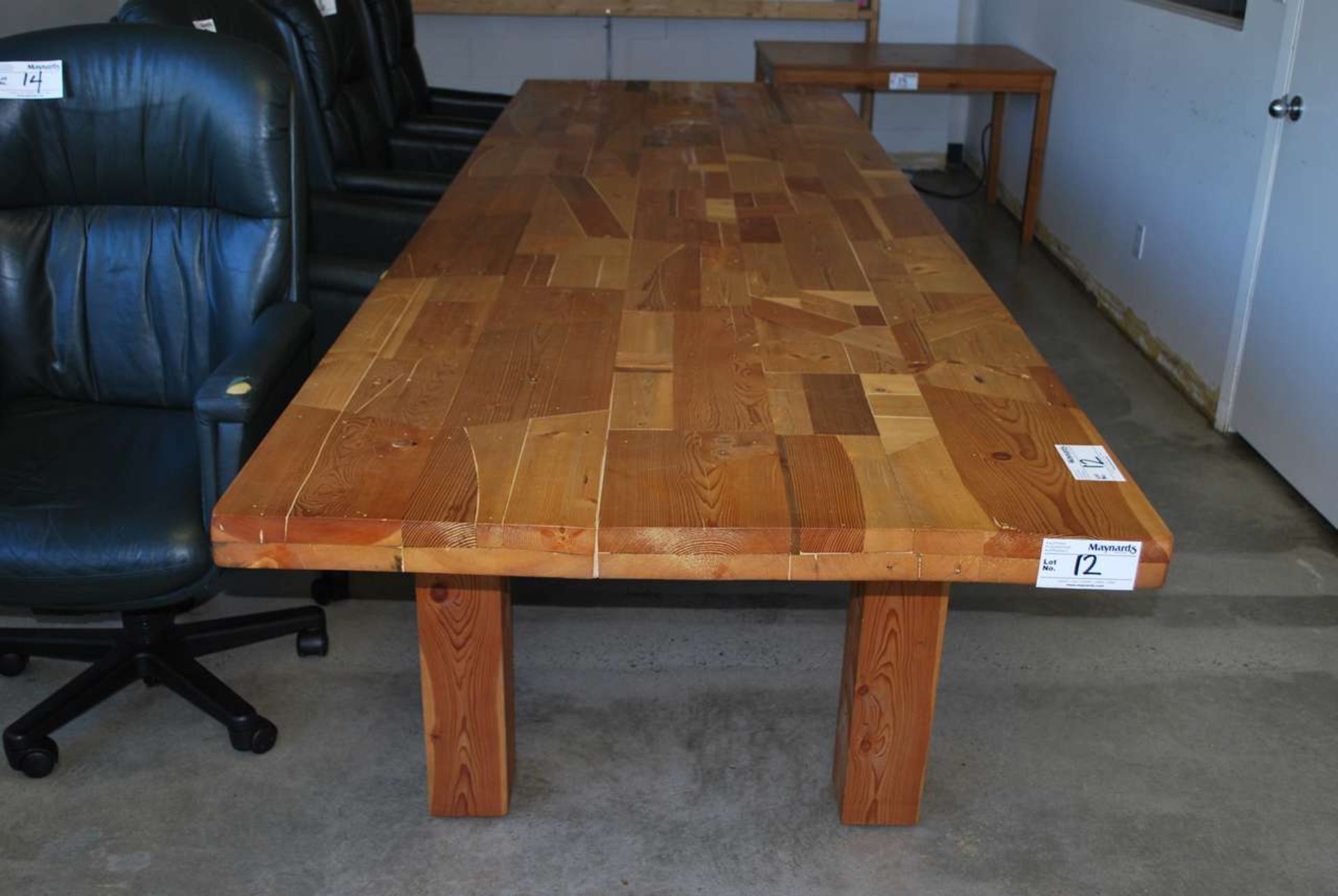 Pine boardroom table