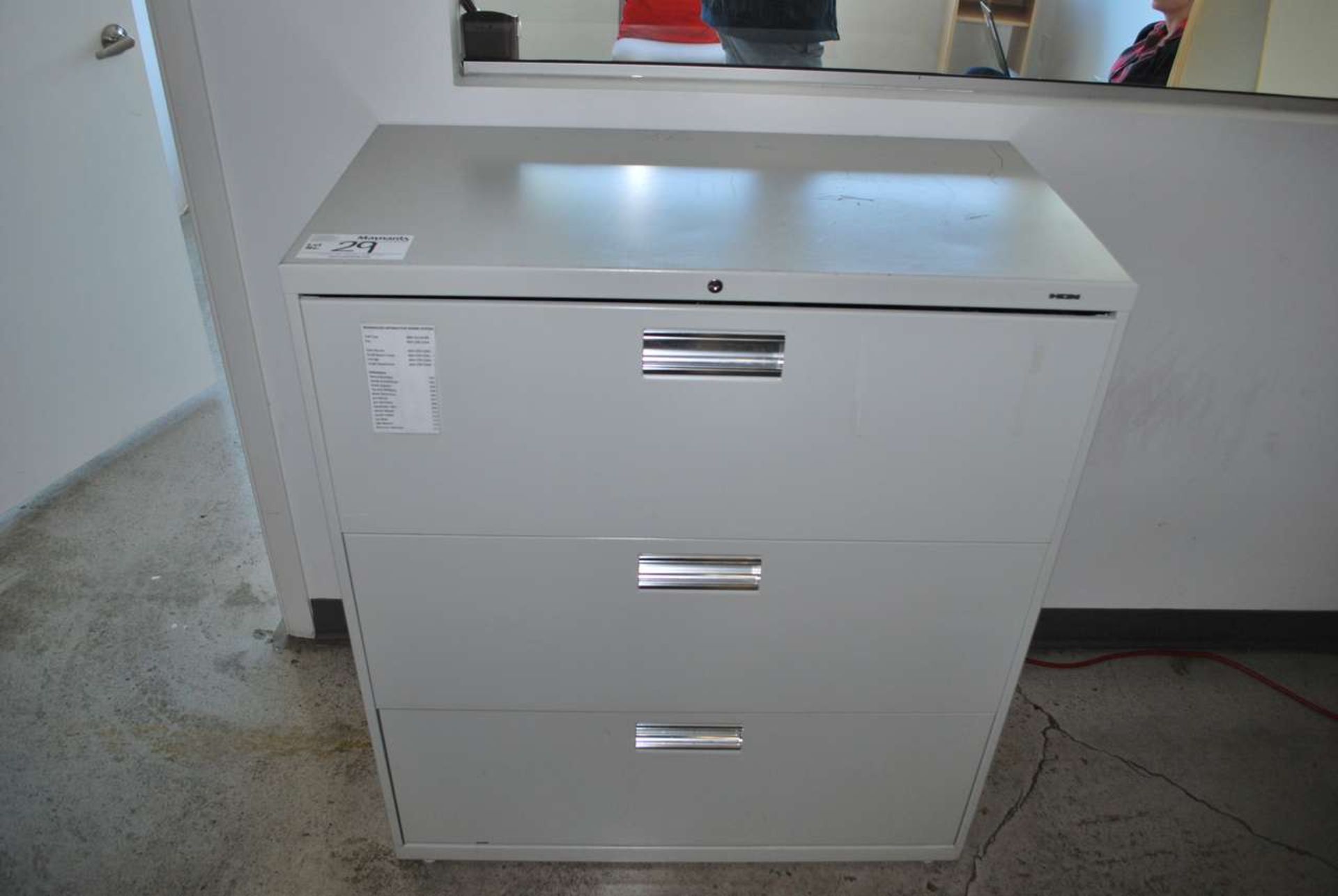 Hon 3 drawer lateral file cabinet