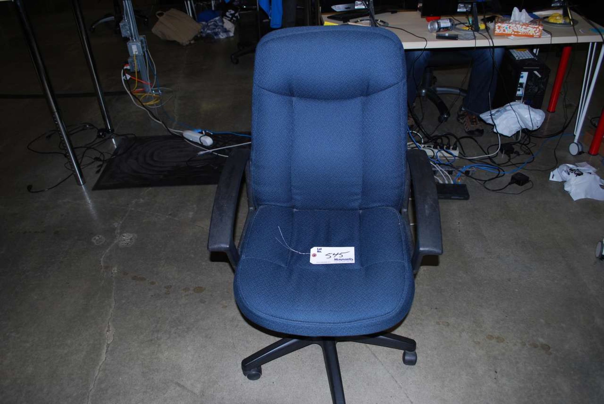 Blue manager arm chair