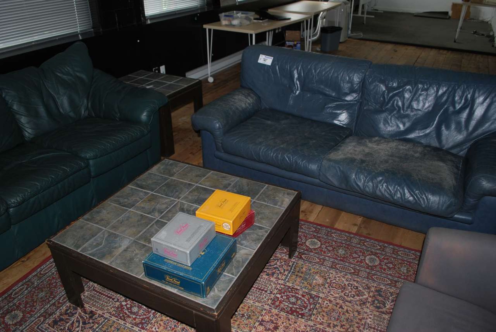 2 leather sofa's, chair,