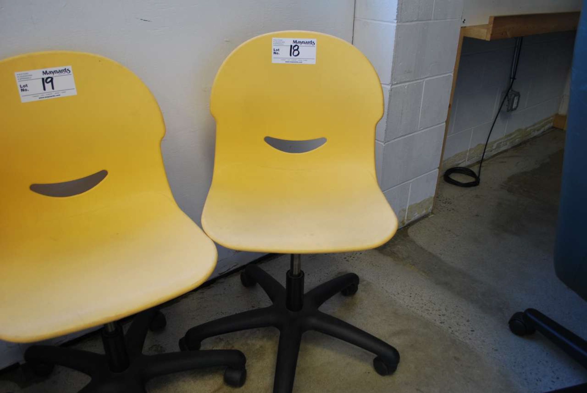 Virco Yellow gas lift office chair