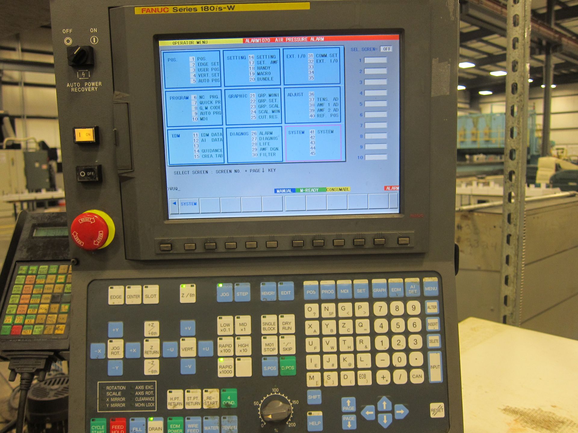 FANUC ROBOCUT A-1IB FANUC 180IS-W CONTROL, 22'' X 15'' X 12'' TRAVEL, AWT, SUBMERGED CUTTING, - Image 3 of 5