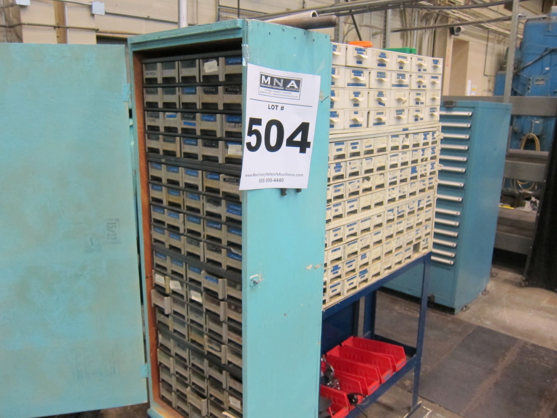 SHELVING UNITS W/ PLASTIC DRAWERS