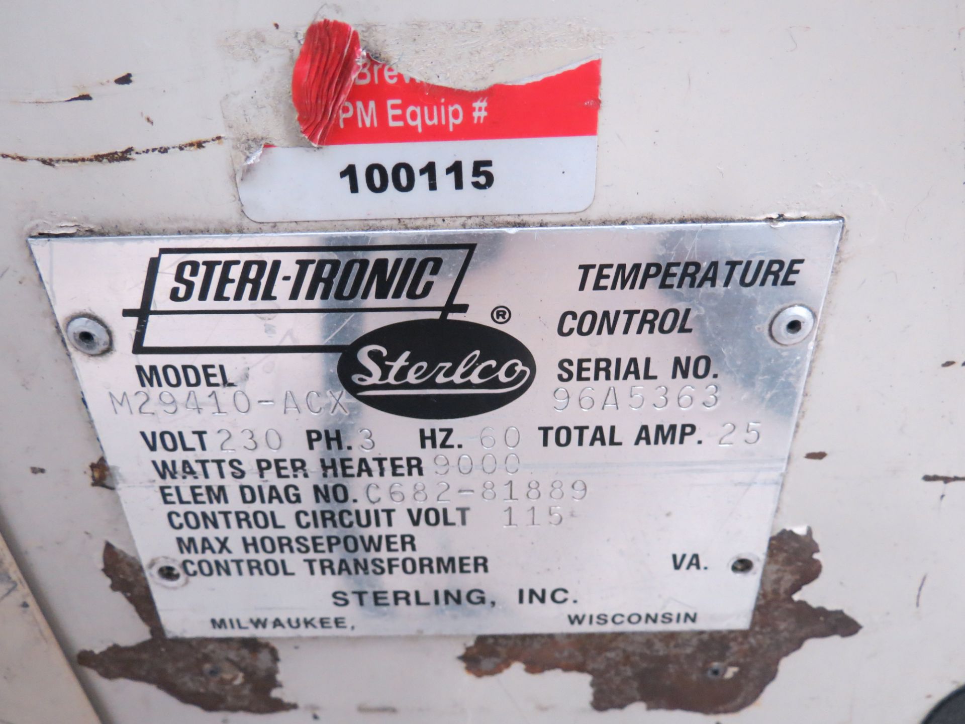 Sterlco Temperature Control Asset # 14, S/N # 96A5363 - Image 4 of 5