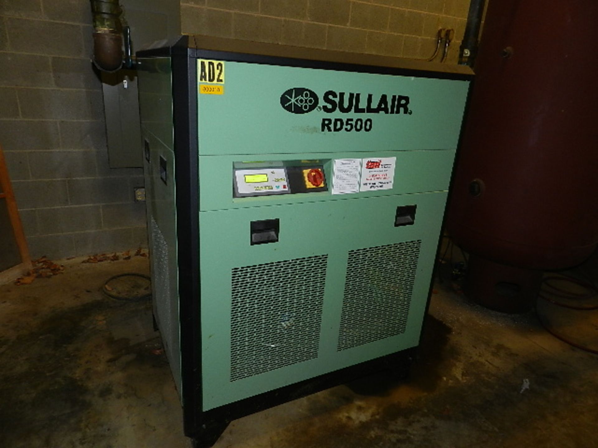 Sullair air dryer, model RD-500-460-3-60-A, 460 volt, 3 phase, 230 psi, includes tank, 17,114