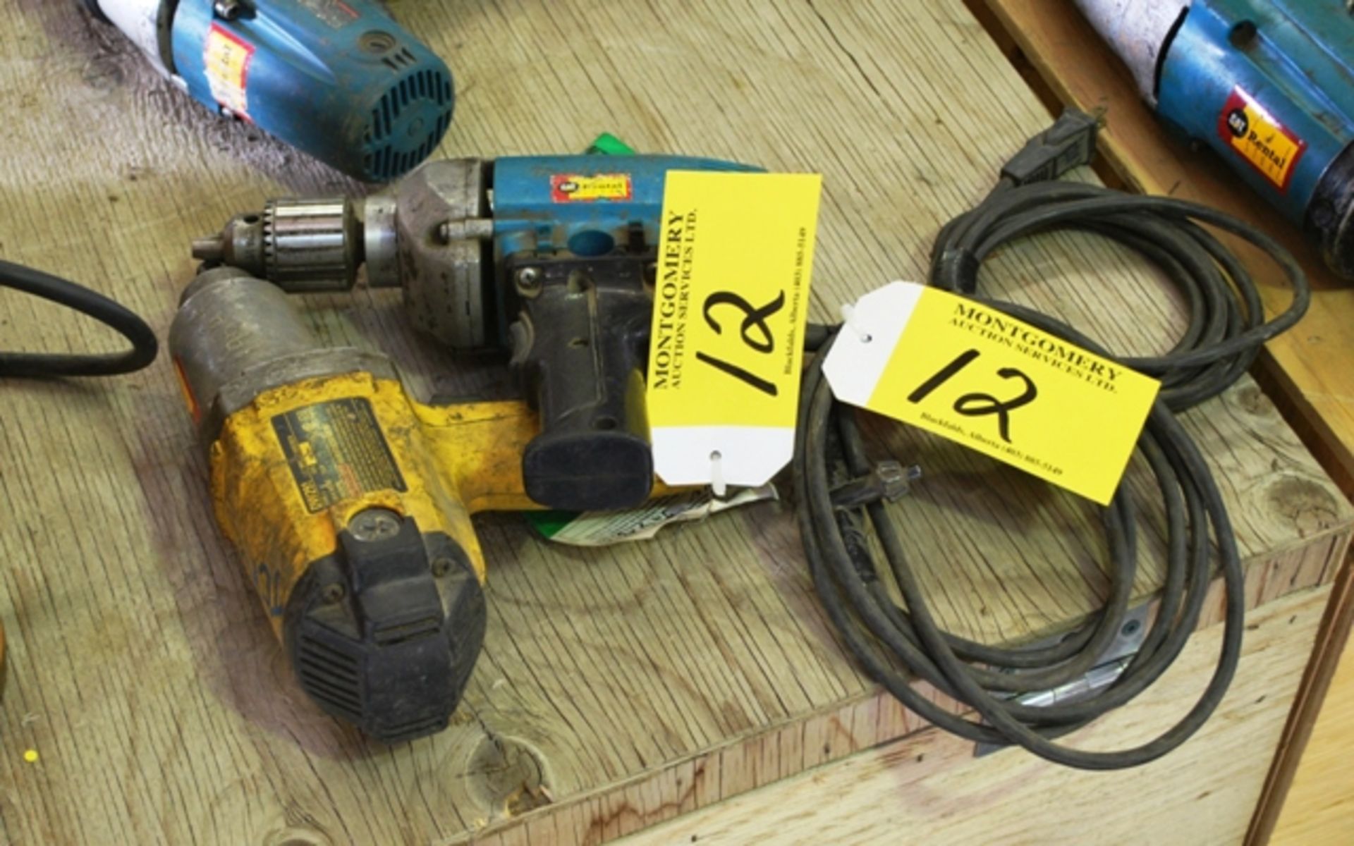 DEWALT ELEC. 1/2" IMPACT MAKITA 1/2" ELEC. DRILL L#103