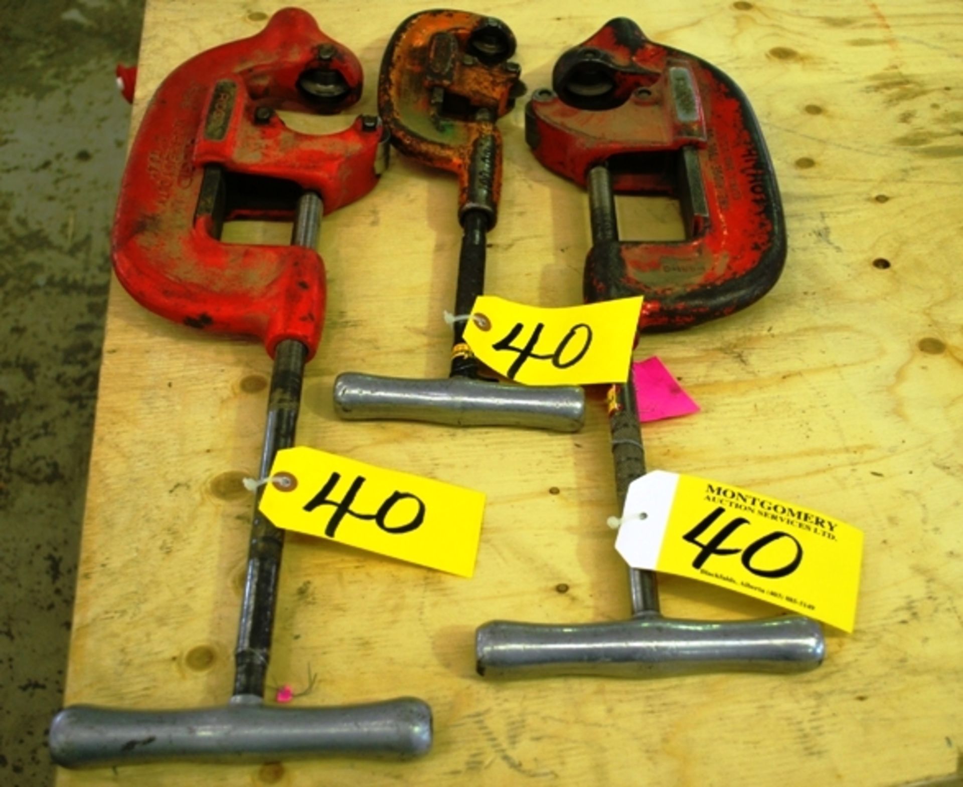 2-RIDGID 4-S PIPE CUTTERS 1-RIDGID 2A PIPE CUTTER L#436