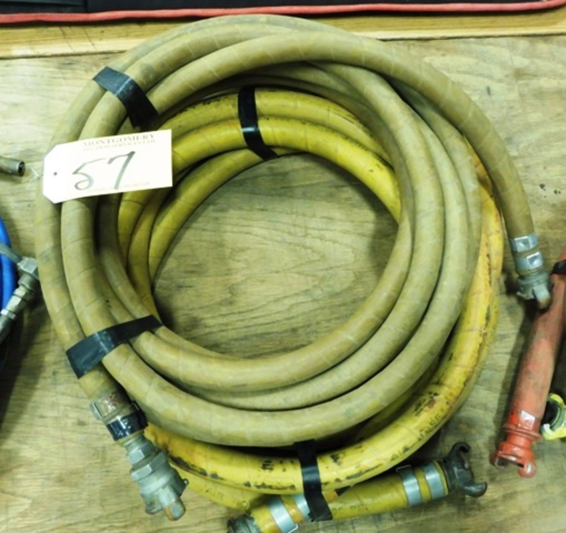 2-ROLLS OF AIR HOSE & FITTINGS 1"X300 PSI