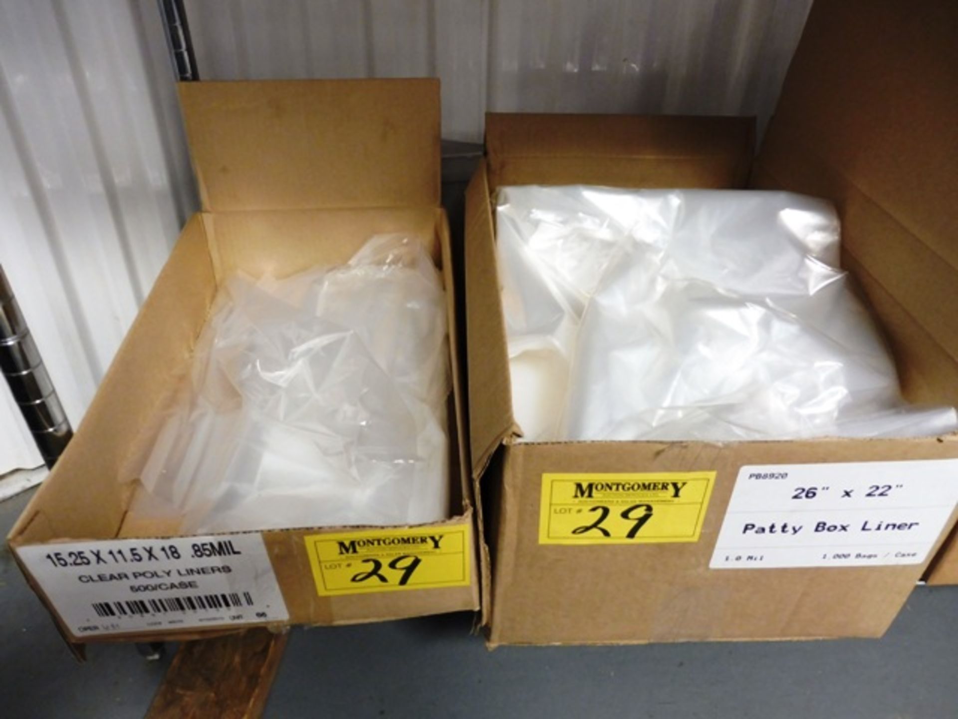 L/O CLEAR POLY LINERS,PADDYBOX LINERS