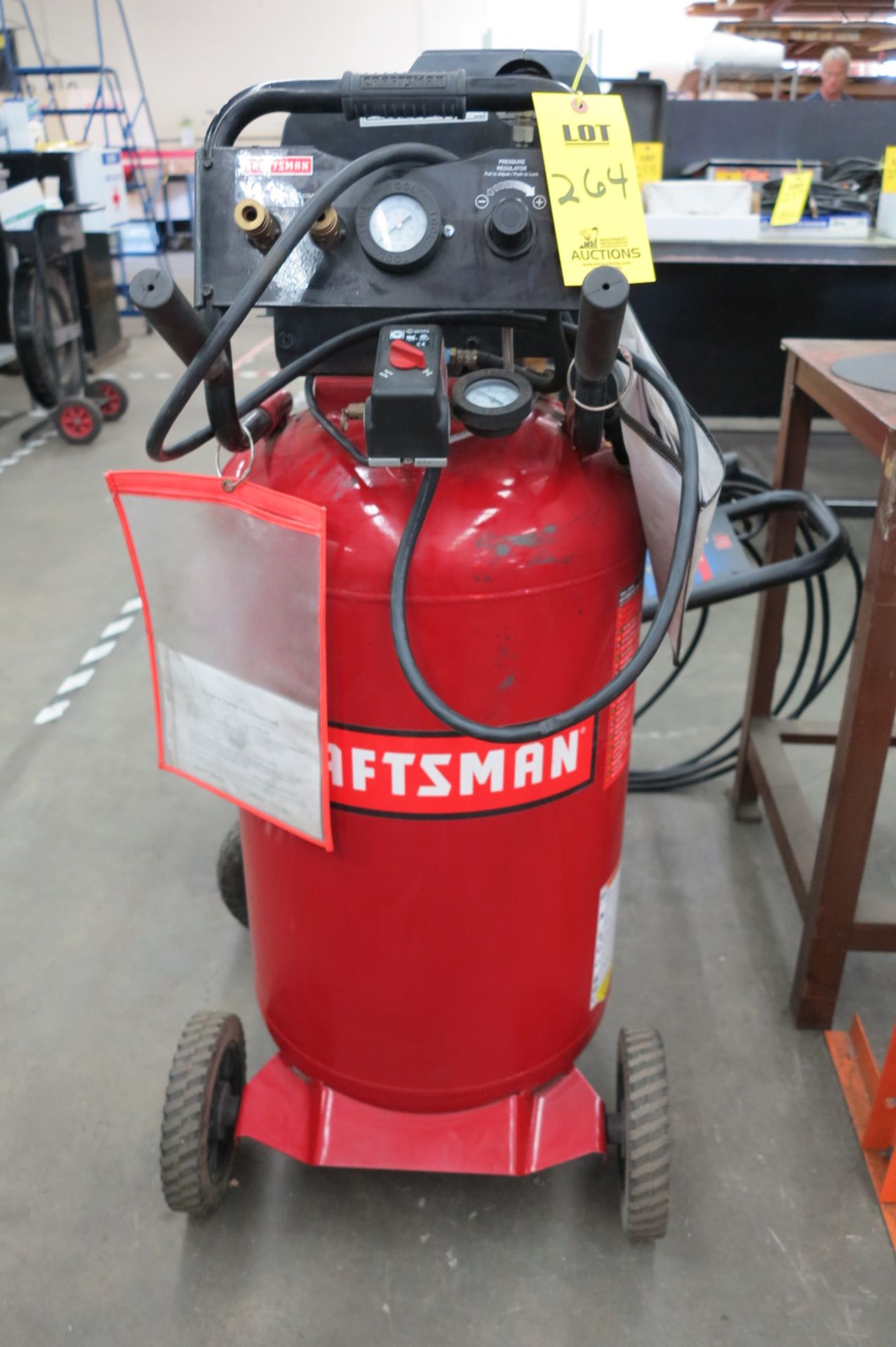 CRAFTSMAN 150 PSI PORTABLE AIR COMPRESSOR WITH 33 GAL TANK, 1.6 HP, DIRECT DRIVE, OIL FREE - Image 2 of 2