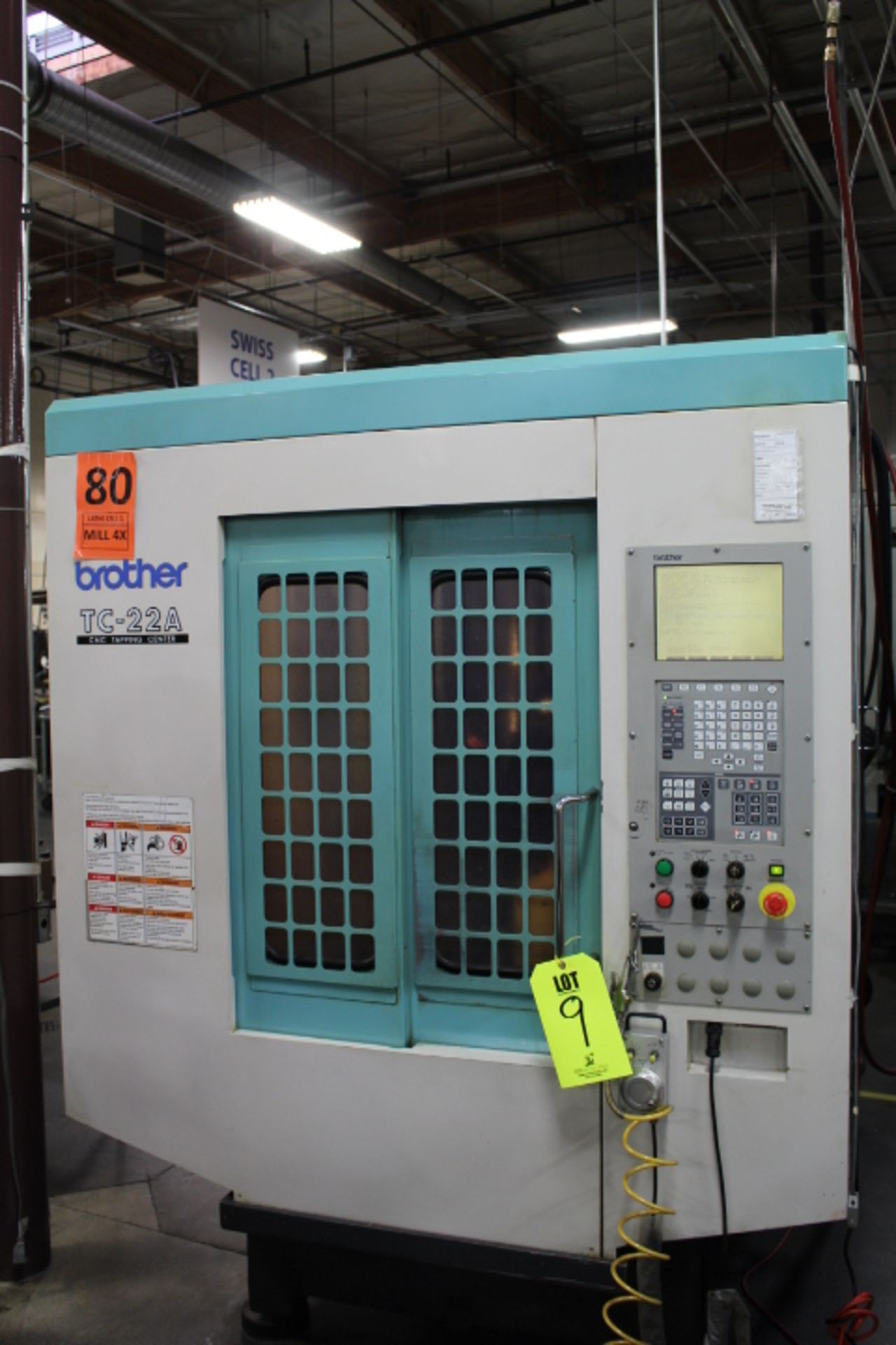 BROTHER TC 22A CNC DRILL & TAPPING CENTER, XYZ TRAVELS: 19.69" X 15.75" X 16.14", 12,000 RPM, 26