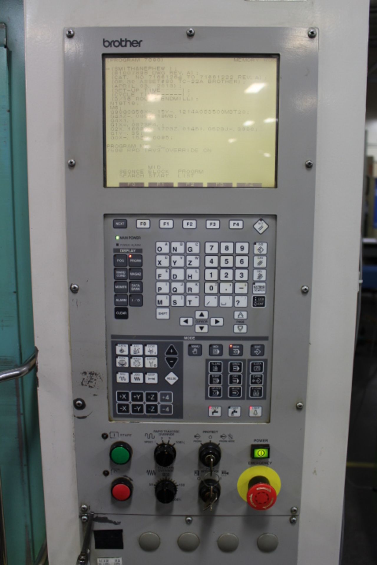 BROTHER TC 22A CNC DRILL & TAPPING CENTER, XYZ TRAVELS: 19.69" X 15.75" X 16.14", 12,000 RPM, 26 - Image 5 of 8
