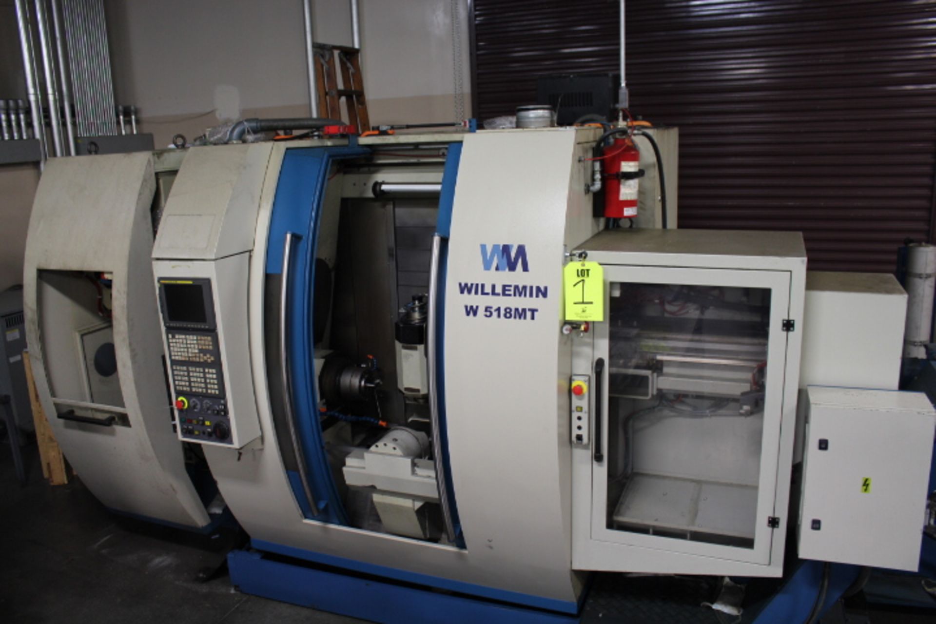 2007 WILLEMIN CNC MILL/TURNING LATHE, MODEL 518MT 7-AXIS, GE SERIES FANUC 16i-MB CNC CONTROL, 72 ATC - Image 3 of 38
