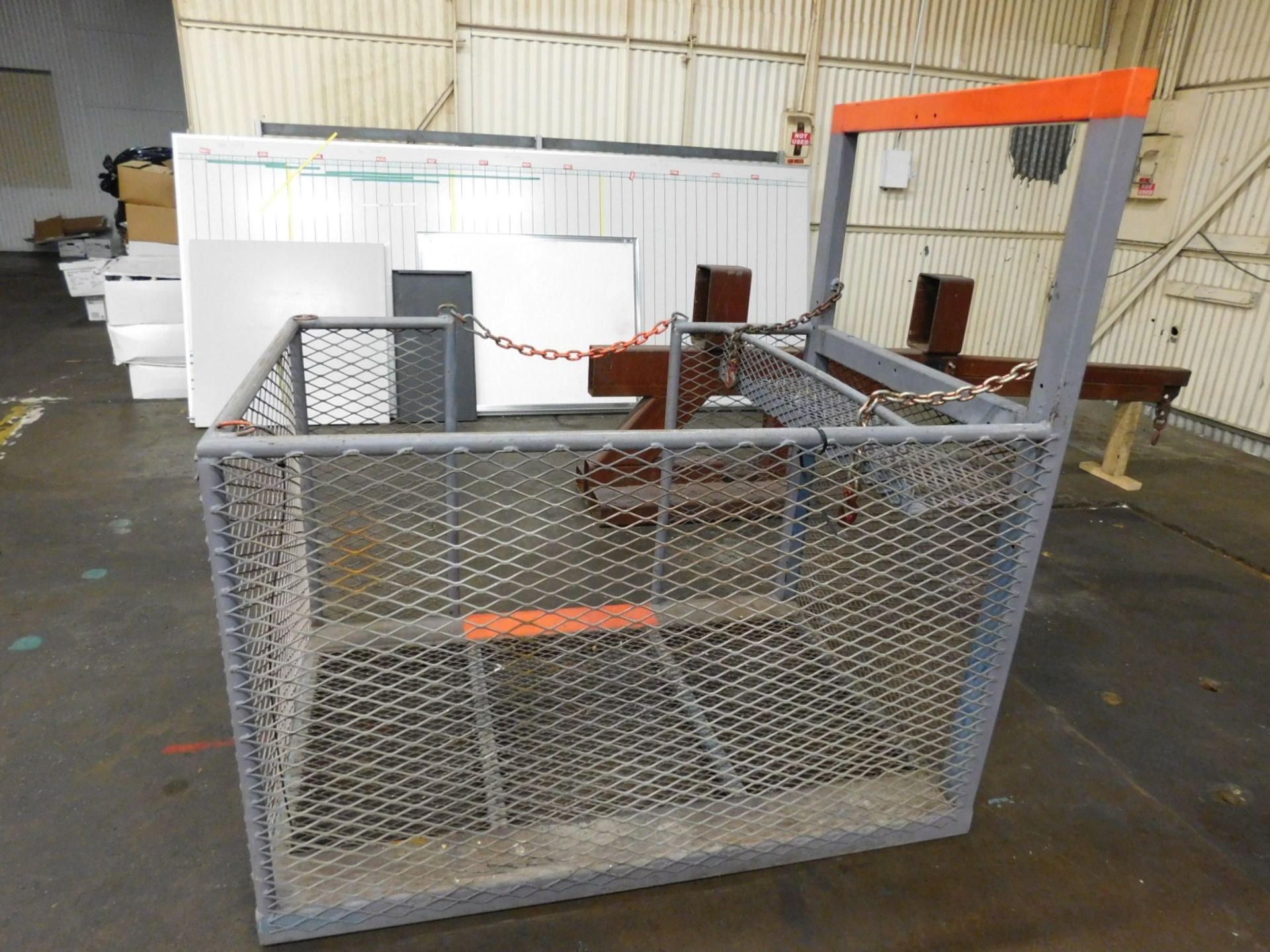 FORKLIFT MAN CAGE,42"X60"X39", (63" AT TALLEST POINT) (SEE PHOTO) - Image 2 of 4