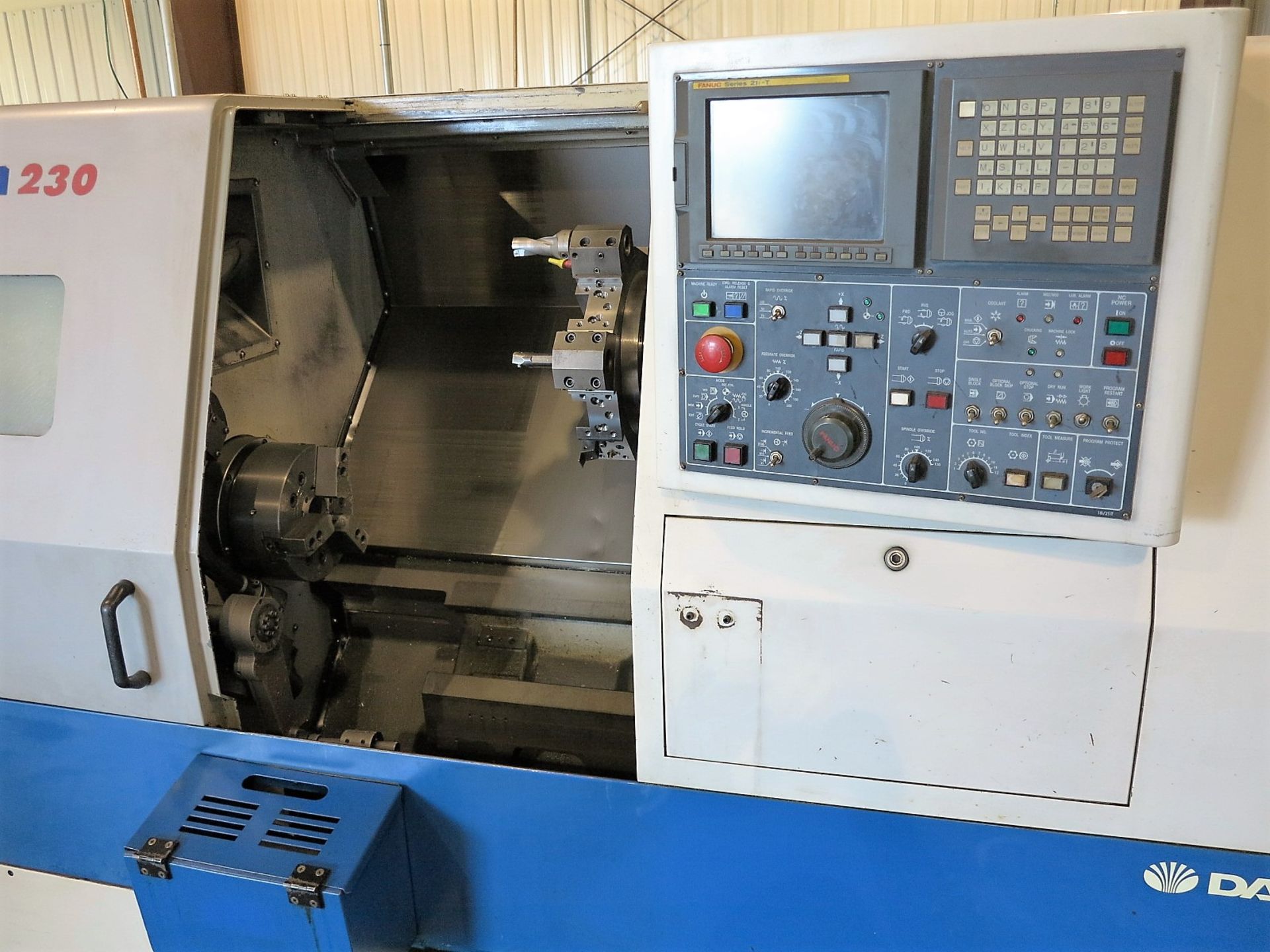 DOOSAN PUMA 230 CNC LATHE, FANUC 21i-T CNC CONTROL, 10” 3 JAW CHUCK, 3” BAR CAPACITY - Image 2 of 4