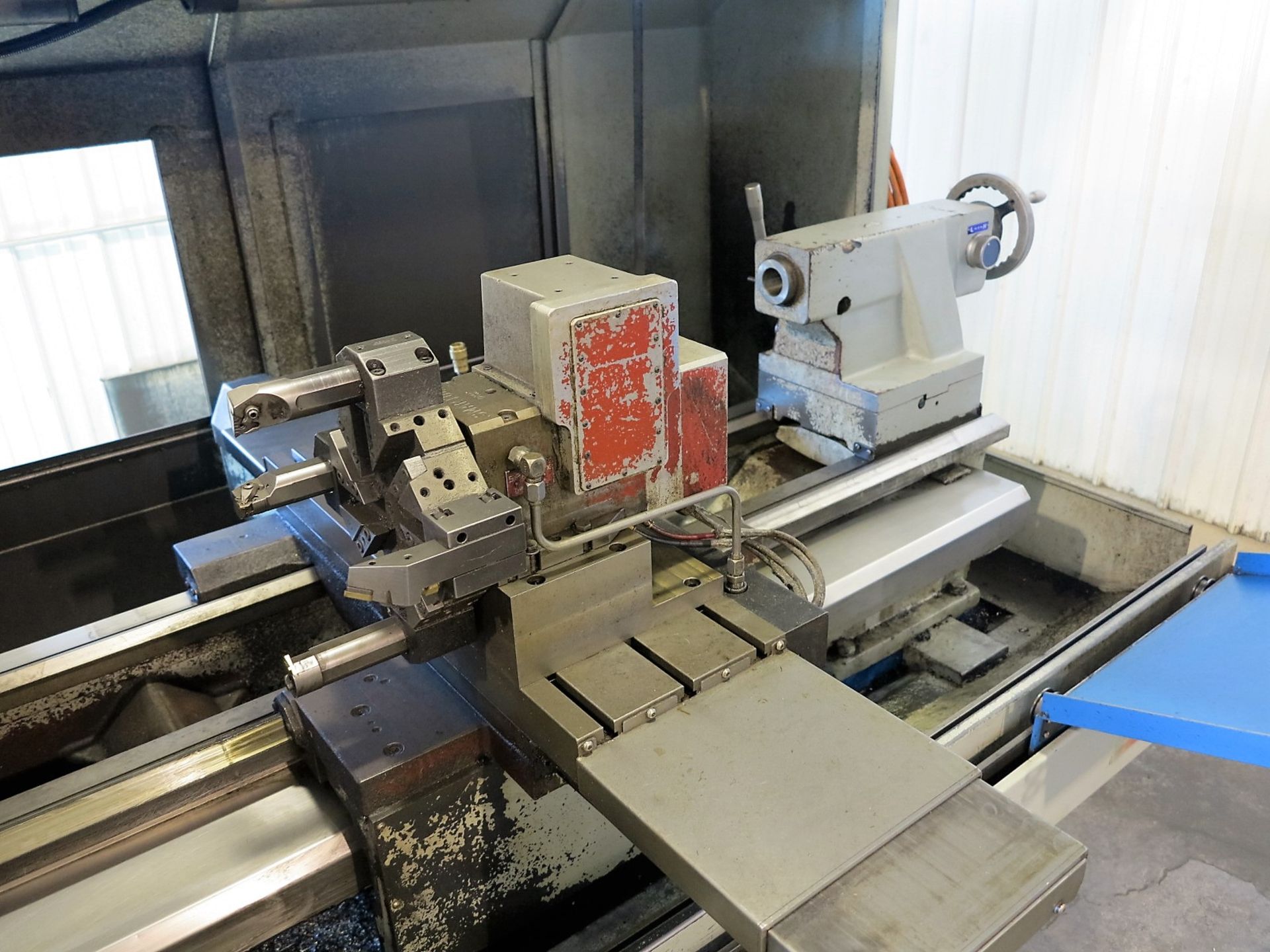 SUMMIT 560X1500 SMART CUT FLAT BED CNC LATHE, FAGOR CNC CONTROL, 10" 3 JAW CHUCK, 3" BAR CAPACITY, - Image 3 of 4