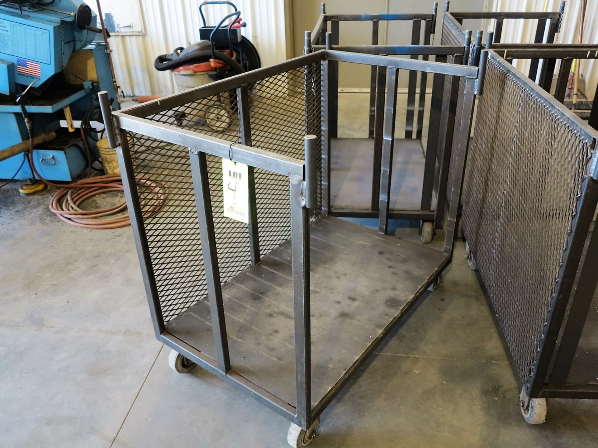 (2) METAL MATERIAL CARTS, 27"X43"X40"